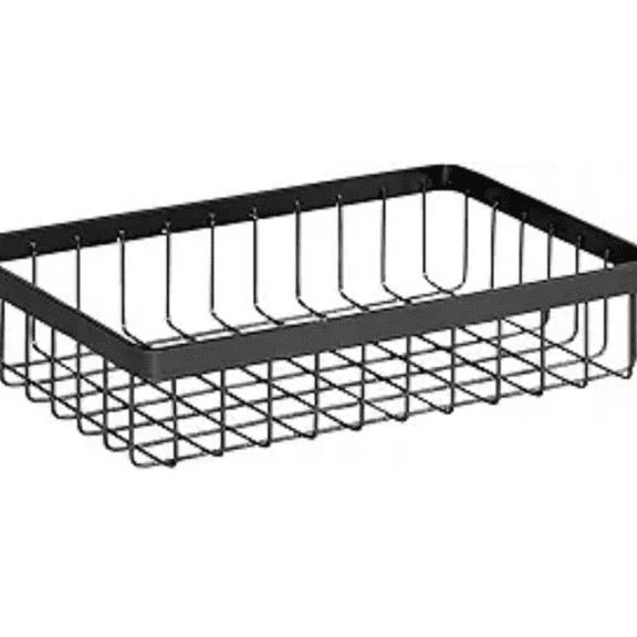 Rectangular Metal Storage Wire Basket for Pantry, Produce and More, 9" x 6" x 2", Gray