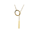 thumbnail image 4 of Collar Elegante  con Circulo y Barra en Acero Inoxidable y Oro Laminado Sporty Fast Collar Elegante  con Circulo y Barra en Acero Inoxidable y Oro Laminado, 4 of 6