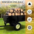 thumbnail image 5 of Ladcaser 750 LBS Heavy Duty ATV Trailer Tow Behind Steel Dump Cart, 15 Cu. Ft Garden Utility Trailer with Removable Sides & Rear Hitch for Riding Lawn Mower Tractor, 5 of 7