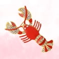 thumbnail image 3 of Broche Homard en Cristal Réaliste en Forme d'Animal Accessoire de Costume (Rouge), 3 of 5