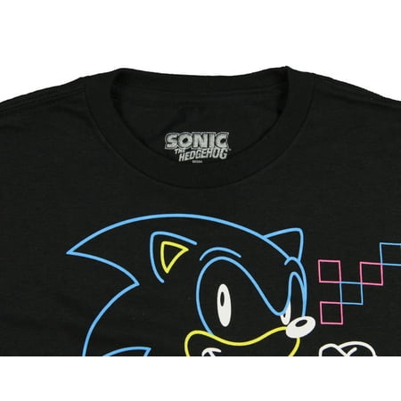 Sonic The Hedgehog Shirt For Boys Glow-In-The-Dark Neon Graphic T-shirt ...