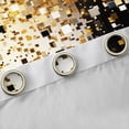 thumbnail image 4 of Manfei Geometric Plaid Grid Boy Girl Blackout Curtains Set of 2 (52x84 Each),Bling Glitter Window Curtains,Black Golden Curtains and Drapes,Lightweight Room Decor, 4 of 6
