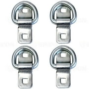 Gripon (Pack of 4) Heavy Duty 3/8" 5,000lbs Anchor Point Surface Mount Bolt On D Ring Tie Down