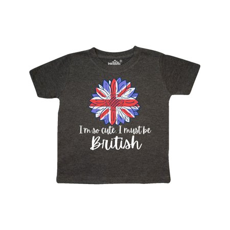 

Inktastic I m So Cute I Must be British Sunflower UK Flag Gift Toddler Boy or Toddler Girl T-Shirt