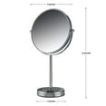thumbnail image 6 of OVENTE 8" Tabletop Makeup Mirror with 1X/7X Magnification 360° Swivel Design and Double-Sided Free-Standing Vanity Mirror Perfect for Bathroom, Bedroom, Office & Travel, Polished Chrome MNLMT80CH1X7X, 6 of 8