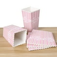 thumbnail image 4 of HLONK 6PCS Plus Size Stripes Popcorn Treat Boxes Paper Popcorn Boxes for Party - Pink, 4 of 5