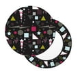 thumbnail image 2 of Fotbe Colorful Geometry Stool Covers Round,Waterproof Round Bar Stool Covers Bar Chair Covers Washable Stool Cushion Slipcover for 12-14 Inch Chair-14 inch, 2 of 7