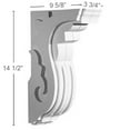 thumbnail image 2 of Ekena Millwork 3 3/4"W x 9 5/8"D x 14 1/2"H Marcella Corbel, 2 of 2