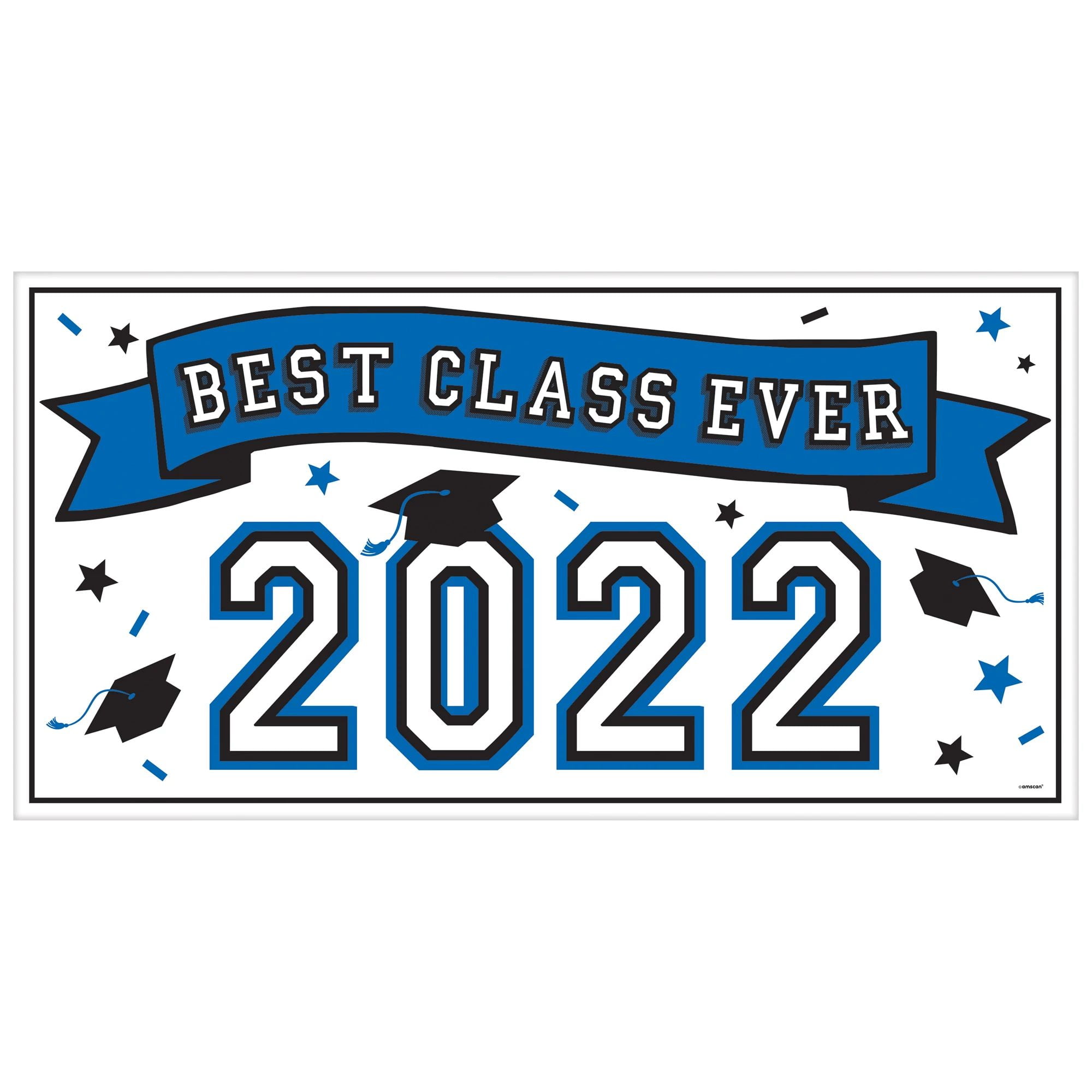 Graduation Banner Best Class Ever 2022 Wall Backdrop Party Decorations 