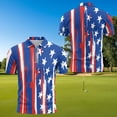 thumbnail image 4 of Aplkyhs Matching Golf Shirts for Couple Blue Patriotic Star Mens Hawaiian Shirt Suitable for Outdoor Sports Mens Shirts Casual Soft and Comfortable Quick Dry Breathable Fabric, 4 of 6