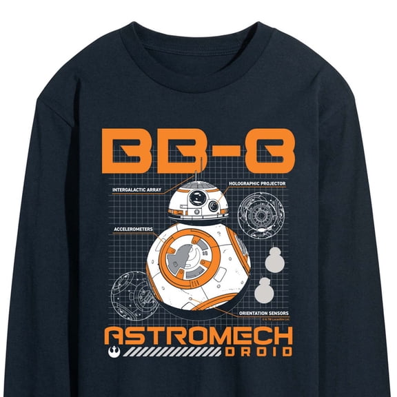 Star Wars - Bb8 Schematic - Men's Long Sleeve Graphic T-Shirt