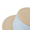 thumbnail image 4 of Nfurl Women's Straw Hats for Sun Protection Wide Brim Summer Hats Casual Vacation Beach Outdoor Gardening Sun Hats,Blue, 4 of 5