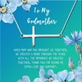 thumbnail image 2 of To My God Mother Mother's Day Gift, Gift for Her, Godmother's Day Gift, Godmother's Gift for Mother's Day, Godmother's Day Necklace and Card[Silver Cross,Blue-Green Gradient], 2 of 5