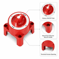 thumbnail image 2 of Marine Battery Disconnect Switch, 4-Position 350A Selector for Boat, RV and Yacht, Waterproof Heavy Duty Power Cut-off Switch (9001E Style), 2 of 6