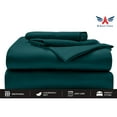 thumbnail image 2 of Split Head King Sheets Sets for Adjustable Bed - 1000-Thread Count 100% Egyptian Cotton - 4-PC Set - 12" Deep Pockets - FlexTop King 30" Split, Teal Blue, 2 of 7