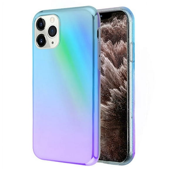 Apple iPhone 11 PRO Phone Case Holographic Laser Beam Sparkle Bling Reflective Psychedelic Rainbow Super Slim Soft Gel TPU Hybrid Cover Glow Shiny Iridescent Hologram Case for Apple iPhone 11 Pro
