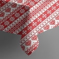 thumbnail image 5 of Red and White Christmas Pattern Square Tablecloth,Waterproof Square Table Cover,Wipeable Spillproof Washable Table Cover for Home Kitchen Party Decor 42"X42"(107x107cm), 5 of 6