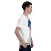 Blue Tiger Men's T-Shirt Cotton 100% Summer Tops Fashion Casual Blue Tiger Short Sleeves for Men Women Round Collar Top Tees