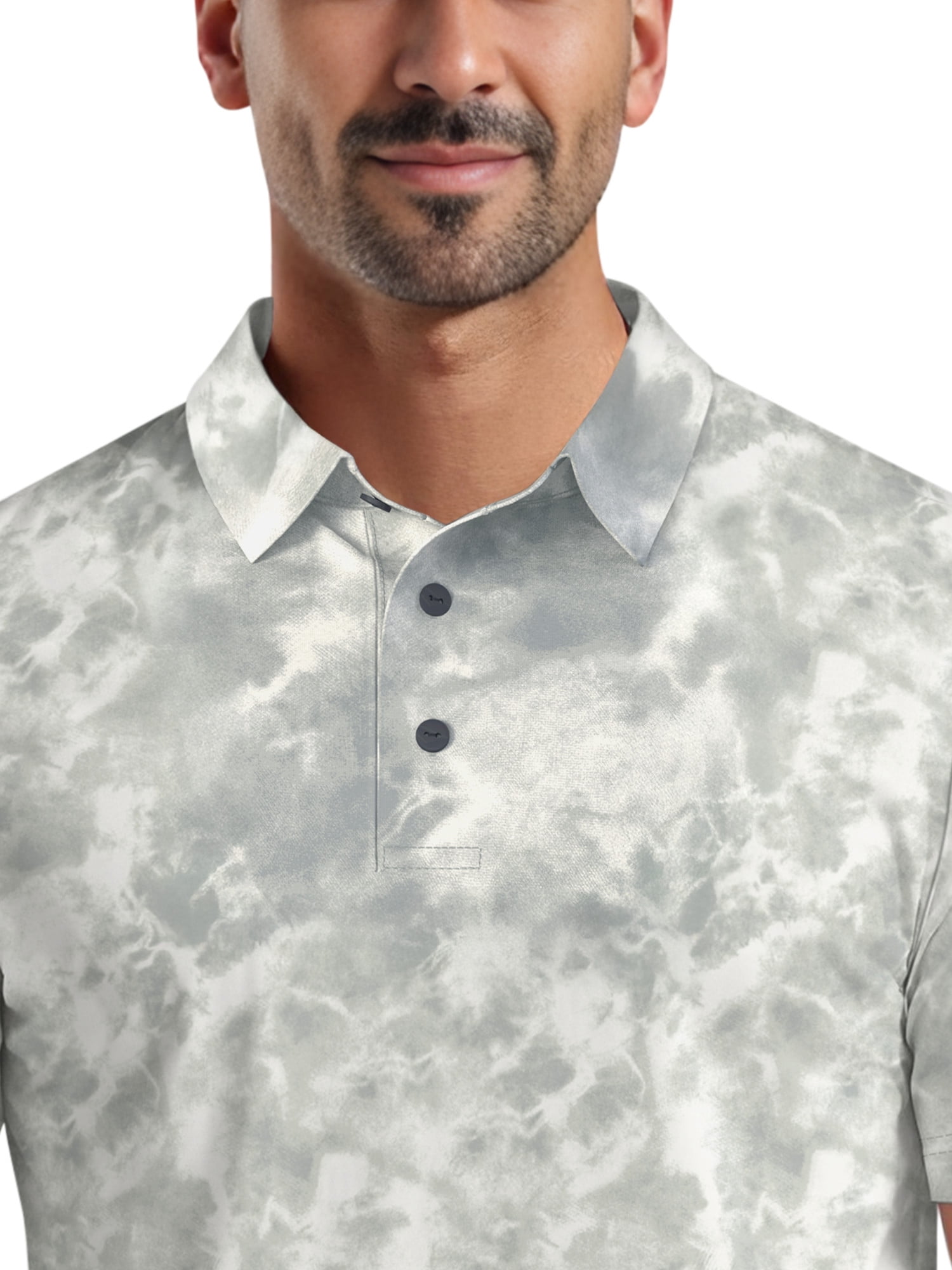 Ben Hogan Men's & Big Men's Performance Watercolor Camo Short Sleeve Golf Polo Shirt, Sizes S-5XL