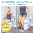 thumbnail image 4 of Toilet Safety Rails for Seniors - Adjustable Grab Bars for Toilet - Toilet Safety Frame - Toilet Assistance for Elderly & Disabled - Toilet Seat with Handles - Bathroom Assist Bar Support Aid, 4 of 9