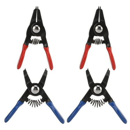 

4pcs Mini Snap Ring Plier Set Universal Metal Spring Loaded Durable for Internal External Circlip
