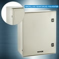 thumbnail image 3 of VEVOR Fiberglass Enclosure 19.7 x 15.7 x7.9" Electrical Enclosure Box NEMA 3X Electronic Equipment Enclosure Box IP65 Weatherproof Wall-Mounted Electrical Enclosure With Hinges & Quarter-Turn Latches, 3 of 9