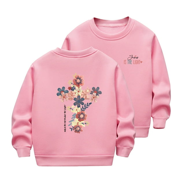 MEZZALL Chandail en Molleton pour Enfants Automne Manches Longues Imprimé Dessin Animé Chandail Décontracté Épais Chaud Col Rond pour Garçons Filles Adorable, 3-4 Ans