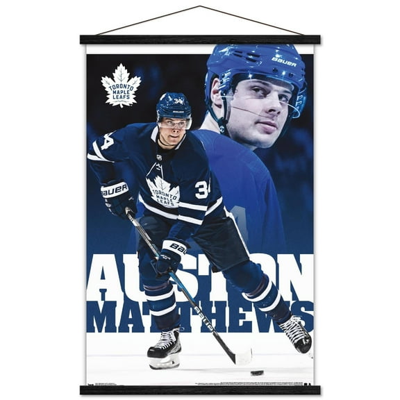 NHL Toronto Maple Leafs - Austin Matthews 17 Wall Poster with Wooden Magnetic Frame, 22.375" x 34"