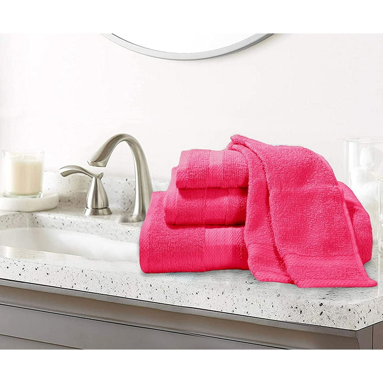 GLAMBURG Ultra Soft 8-Piece Towel Set - 100% Pure Ringspun Cotton, Contains  2 Oversized Bath Towels 27x54, 2 Hand Towels 16x28, 4 Wash Cloths 13x13 -  Ideal for Everyday use, Hotel & Spa - Black : : Home