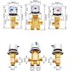 thumbnail image 3 of Bathtub Faucet Bath Mixer Shower Faucets Bathroom Faucet Hot Cold Water Solid Brass Mixer Tap Hole Leaf Handle Mixer Tap, 3 of 5