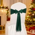 thumbnail image 3 of Holiday Decorations Christmas Indoor New Christmas Bow Chair Decoration Ties Bow Stretch Floating Decorative Tape For Many Holiday Party Decorations Chair Cover Not Included Green, 3 of 6