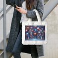 thumbnail image 7 of Yiaed Fireworks1 Print Fluffy Shoulder Bag Plush Bags Women Ladies Tote Bag Fluffy White Furry Purse Handbag for Autumn and Winter, 7 of 7