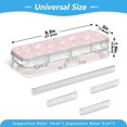 thumbnail image 3 of Plastic Pencil Box Large Capacity Pencil Boxes Clear Boxes with Snap-Tight Lid Stylish Office Supplies Storage Organizer Box White Roses and Vines, 3 of 7