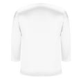 thumbnail image 4 of Womens Silk Satin Tops 3/4 Length Sleeve Shirts Round Neck Loose Casual Blouses Business Work Dressy Tshirts Outfits White 2XL, 4 of 6