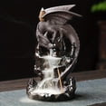 thumbnail image 2 of 1pc Dragon Ceramic Waterfall Incense Holder - Add A Magical Touch To Your Home Decor! Zen Meditation Decor (Without Incense), 2 of 7