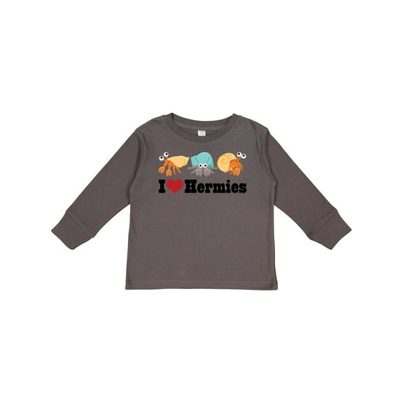 Inktastic I Heart Hermit Crabs Boys or Girls Long Sleeve Toddler T-Shirt