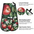 thumbnail image 2 of Yayeee Double Oven Mitt Kitchen Heat Resistant Baking 35" x7" Quilted Glove, Red Apple Pattern, 2 of 6
