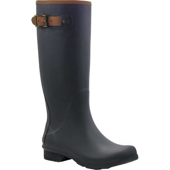 Women's Chooka City Solid Tall Rain Boot Black 5 M