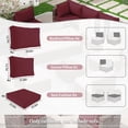 thumbnail image 2 of HONEY HOME 14 Piece Patio sectional cushions relacement set, 4" Outdoor Furniture Couch Cushion Fits 6-Seat Sectional Rattan Conversation Set, Waterproof, Fade-Resist, 2 of 7