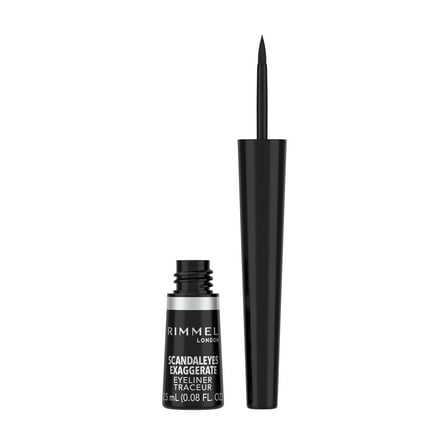 Rimmel London Exaggerate Eyeliner, 001 Black, 0.08 fl oz