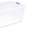 Sterilite 110 Qt Clear Storage Box with Secure Latching Lid, (12 Pack)