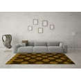 thumbnail image 3 of Ahgly Company Indoor Square Abstract Yellow Modern Area Rugs, 4' Square, 3 of 4