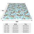 thumbnail image 3 of Pofeuu Cute Otters Print Ultra-Soft Micro Fleece Blanket,for Bed Or Sofa,All Season Throw Blankets Flannel Blanket-60"x50", 3 of 7