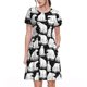 thumbnail image 1 of Easygdp Cute Cartoon Polar Bear para Vestido Transpirable de Mujer, Vestido Suelto de Manga Corta con Pliegues y Bolsillos para el Verano, 1 of 6