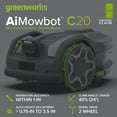 thumbnail image 4 of Open Box Greenworks AiMowbot Wire-Free RTKVision Robotic Mower C20, 4 of 18