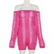 thumbnail image 4 of Monos De Punto Monos de ganchillo para mujer Ropa de fiesta nocturna con cuello oblicuo sin espalda (Rose Red M) Cgtredaw para Mujer Rosa roja T L, 4 of 6