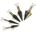 thumbnail image 6 of Willstar 3PCS Step Drill Bit Set, High Speed Steel Titanium Coated Cobalt Steps, Cone Drilling Bits, 6 of 9