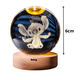 thumbnail image 2 of Lámpara Mesa Led Bola Cristal Elegancia Belug, Azul, 2 of 5