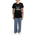 thumbnail image 4 of CafePress - BINGO WITH MARKERS Pajamas - Women's Short Sleeve Print T-Shirt and Pants Dark Cotton Pajama Set, 4 of 7