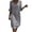 A-Gray, variant on Women's Leaf Sleeve Button Dress Ladies Solid Color Short Sleeved Casual V-neck Loose Dresses for Daily Wear A-Light Blue XL